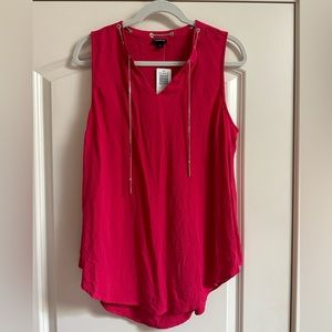 Torrid Hot Pink Fuchsia Woven Tank with Metal Detail - Size 0